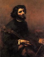 Courbet, Gustave - The Cellist, Self Portrait